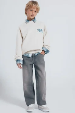 Sweatshirt infantil capuz para ciclismo