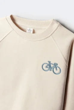 Sweatshirt infantil capuz para ciclismo