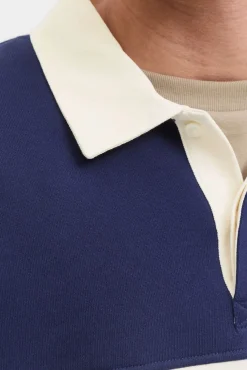 Sweatshirt polo com listras
