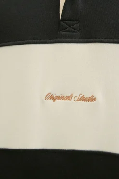 Sweatshirt polo com listras
