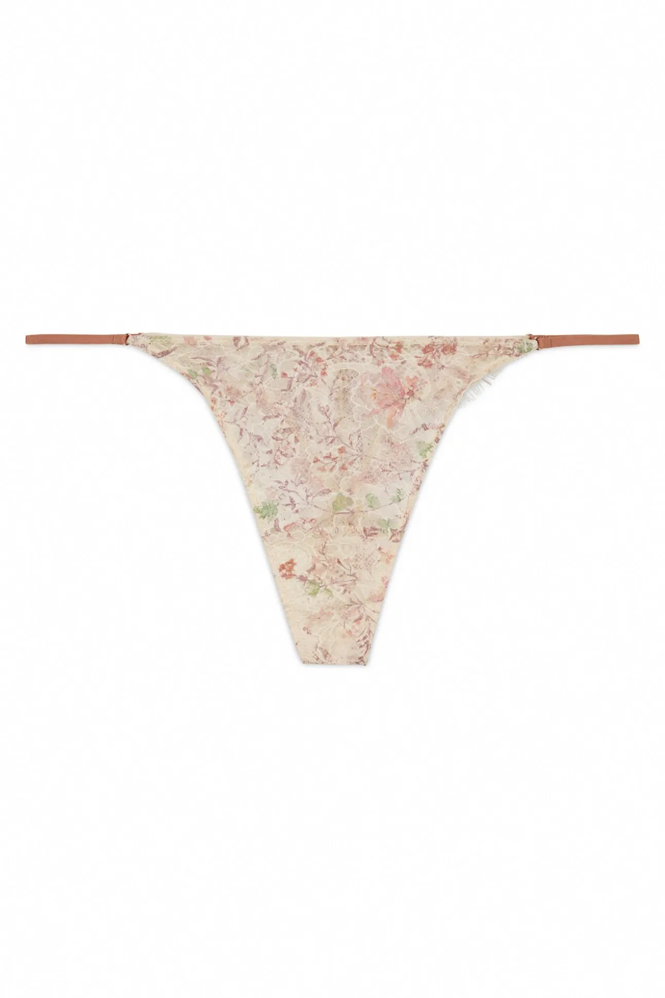 Tanga de renda estampado multicolorida