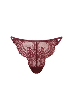 Tanga renda lurex vinho
