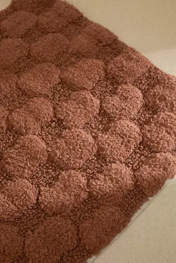 Tapete de banho xadrez Oslo em tons de terra