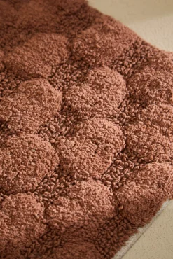 Tapete de banho xadrez Oslo em tons de terra