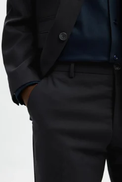 Terno slim fit de duas peças em lã fria