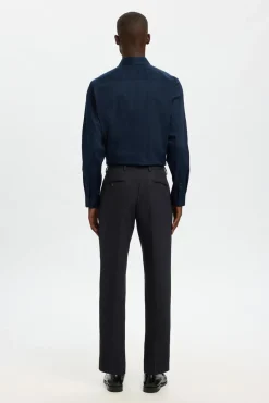 Terno slim fit de duas peças em lã fria