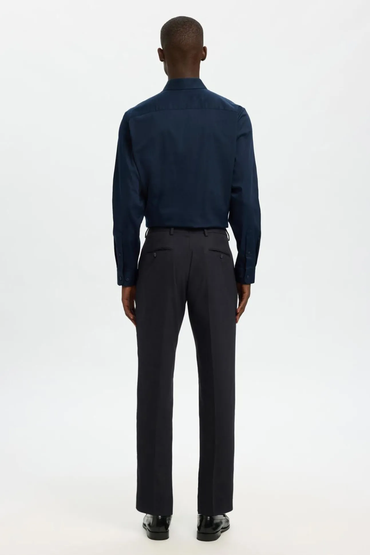 Terno slim fit de duas peças em lã fria