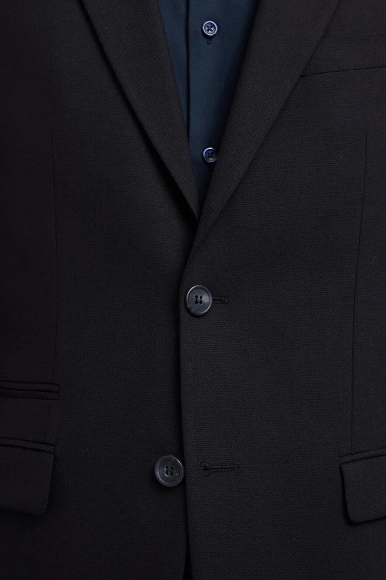 Terno slim fit de duas peças em lã fria