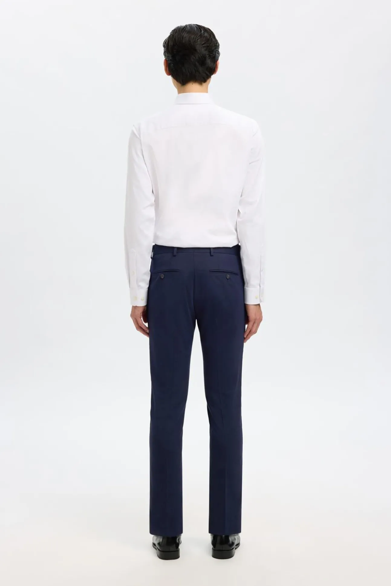 Terno slim fit de duas peças em lã fria