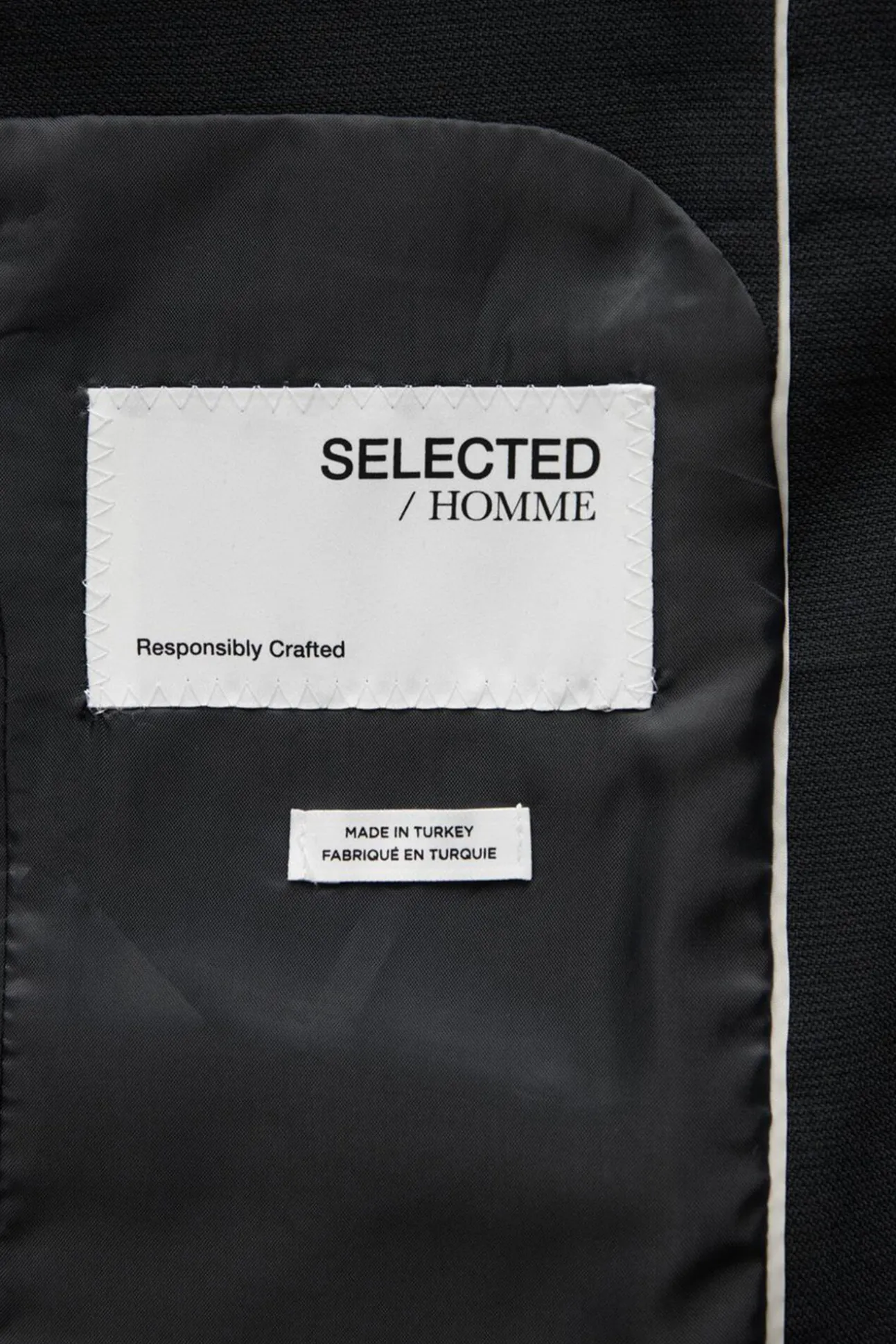 Terno slim fit de duas peças em lã fria