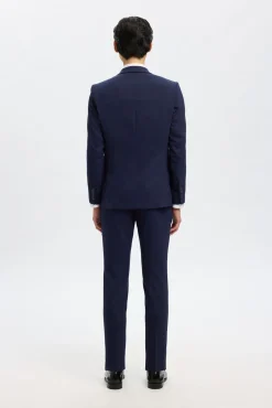 Terno slim fit de duas peças em lã fria