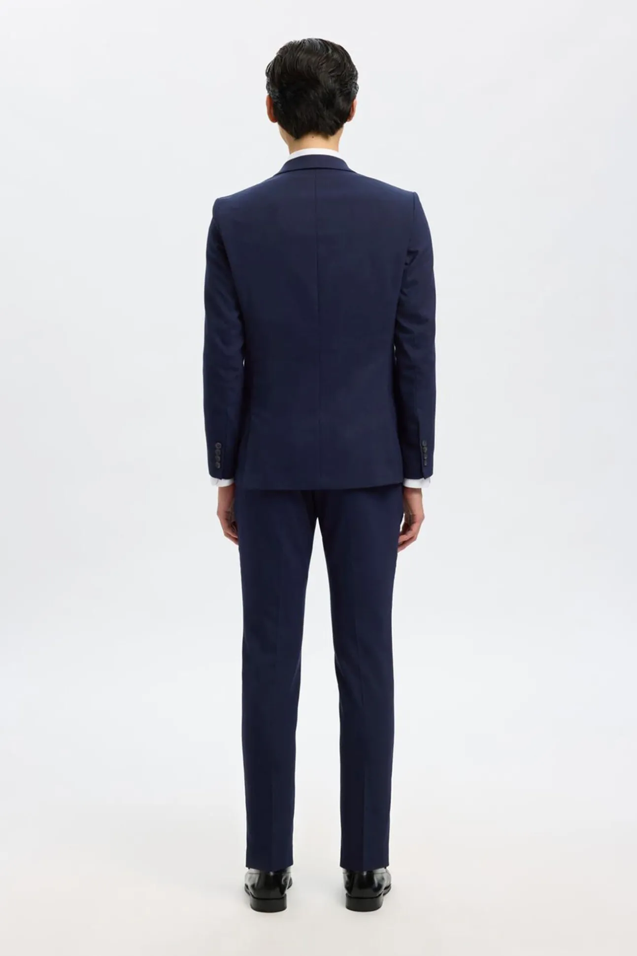 Terno slim fit de duas peças em lã fria