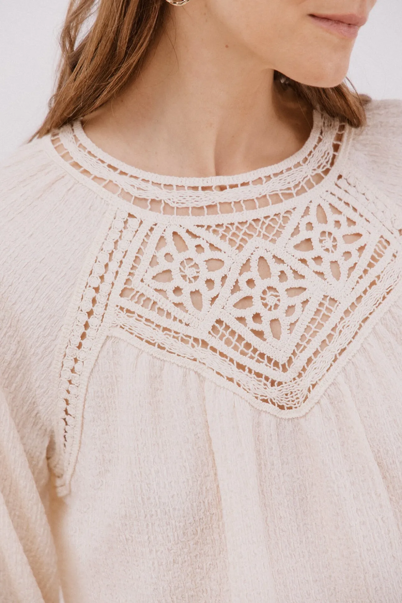 Top de crochet com patch