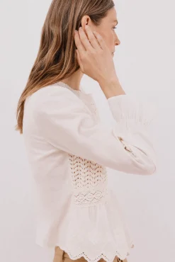 Top de crochet combinado