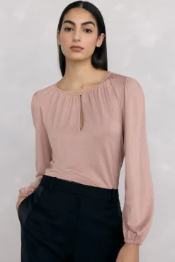 Top de lurex com abertura