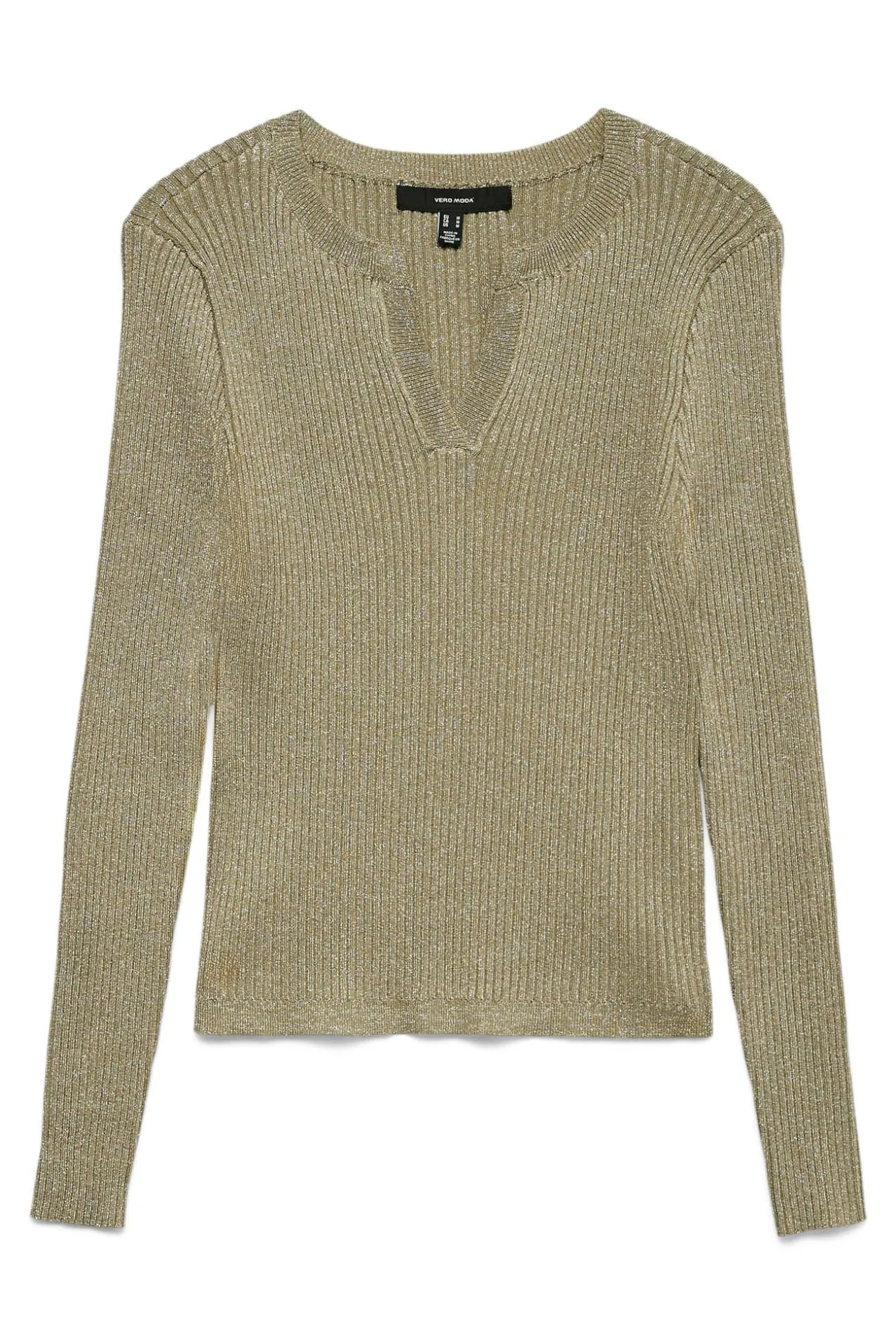 Top de malha com detalhes em lurex