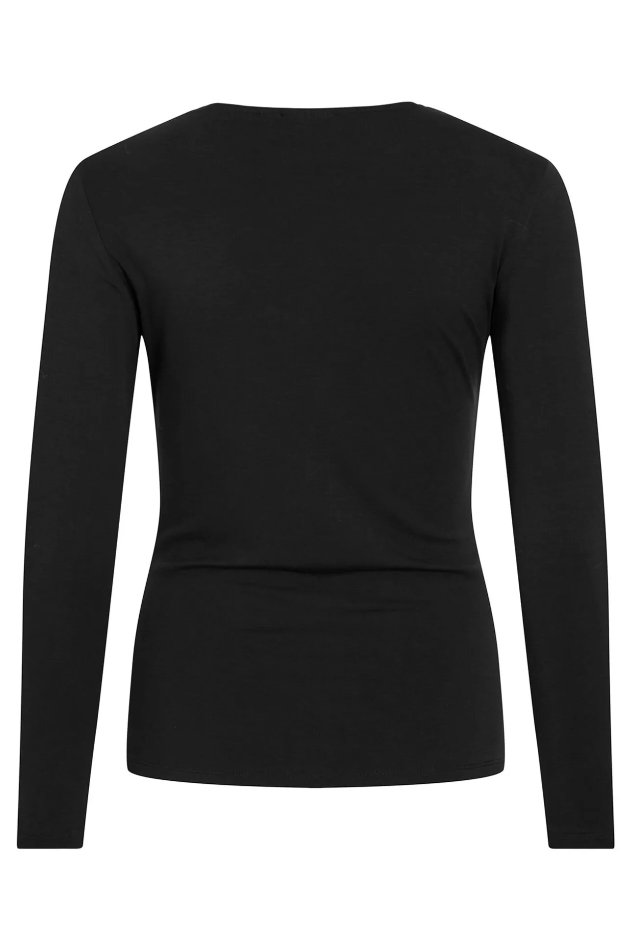 Top de manga comprida com detalhe drapeado