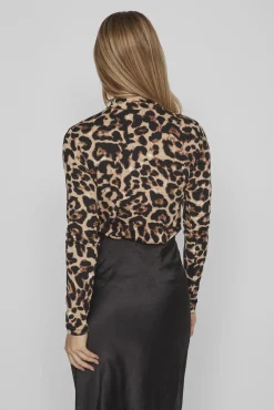Top de manga comprida leopardo