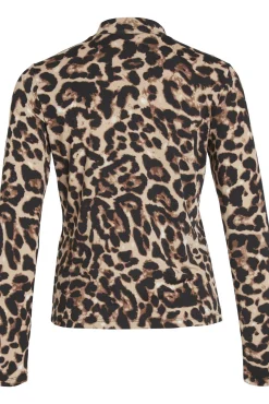 Top de manga comprida leopardo