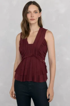 Top de tule com alças