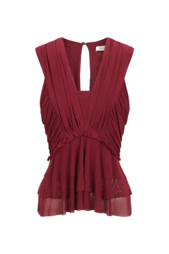 Top de tule com alças