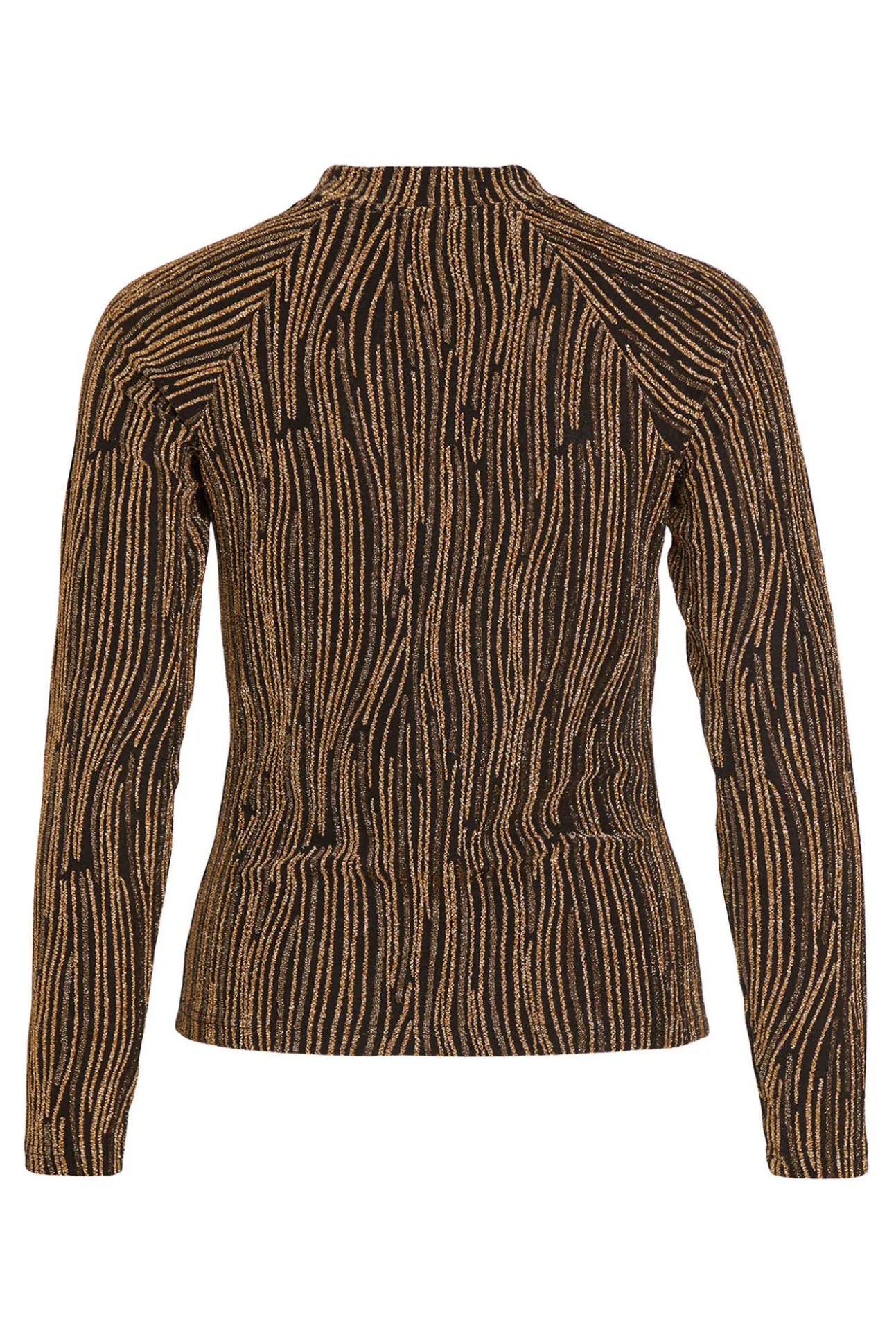 Top manga longa com lurex