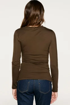 Top slim fit franzido