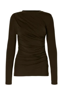 Top slim fit franzido