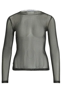 Top transparente com glitter