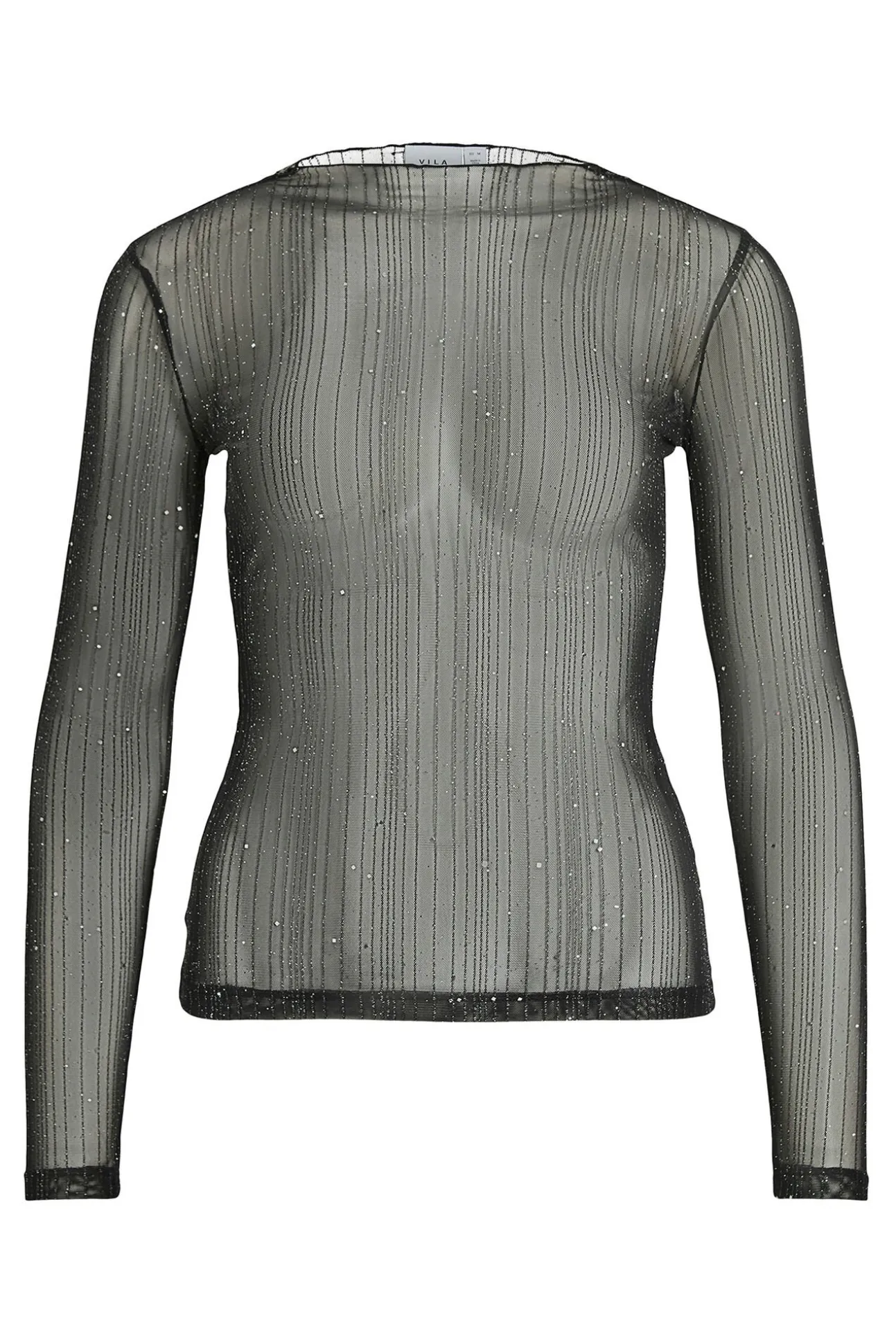 Top transparente com glitter