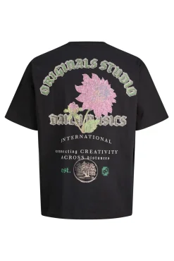 T-shirt com estampa traseira