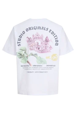 T-shirt com estampa traseira