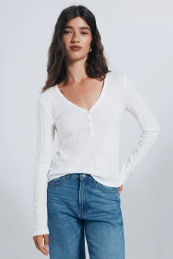 T-shirt de malha com corte Baker