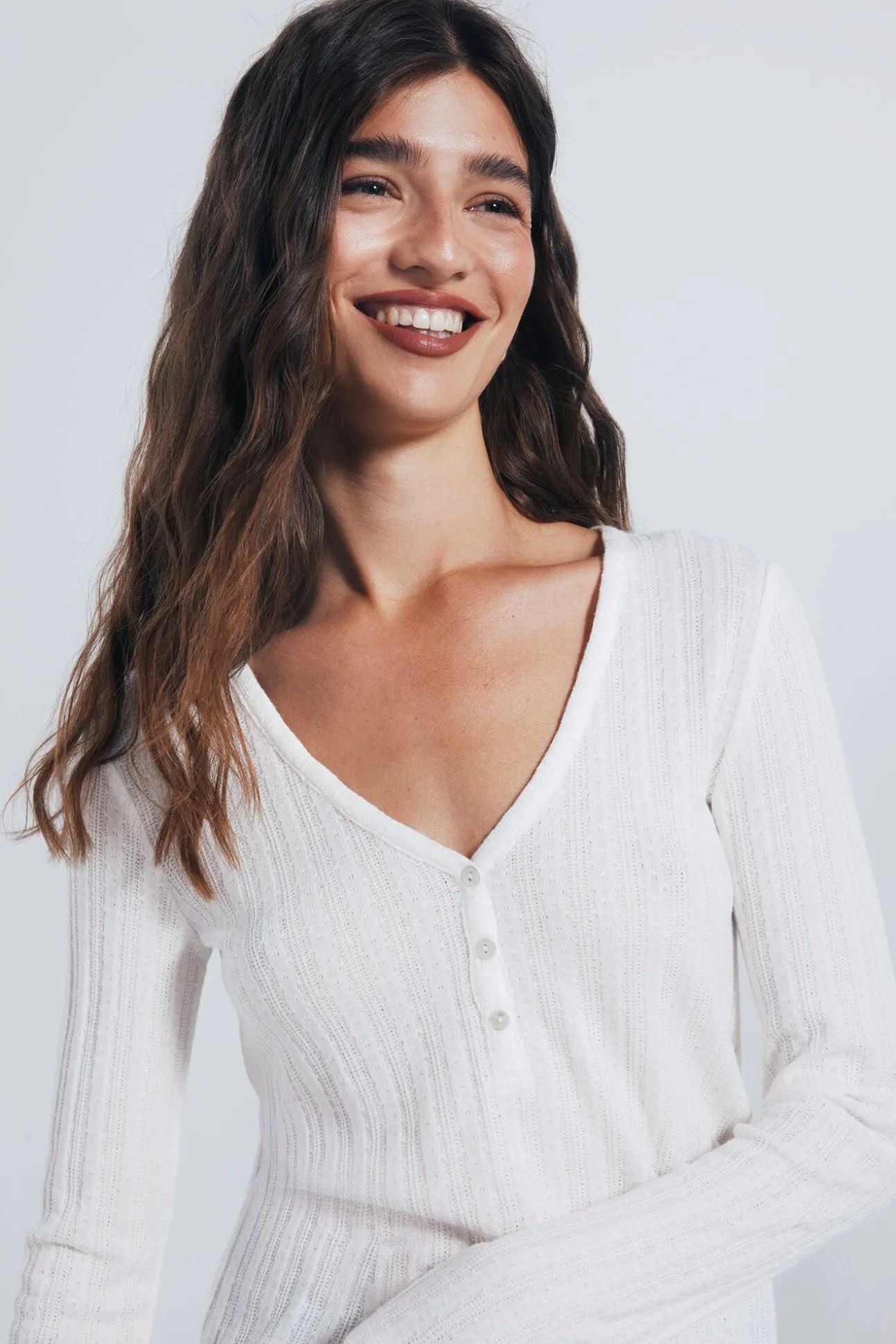 T-shirt de malha com corte Baker