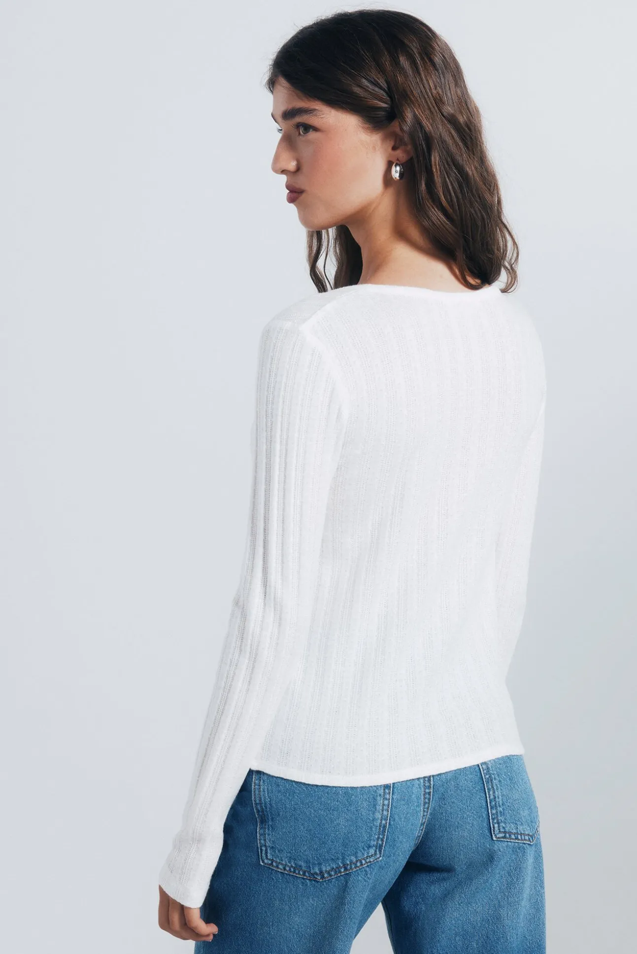 T-shirt de malha com corte Baker