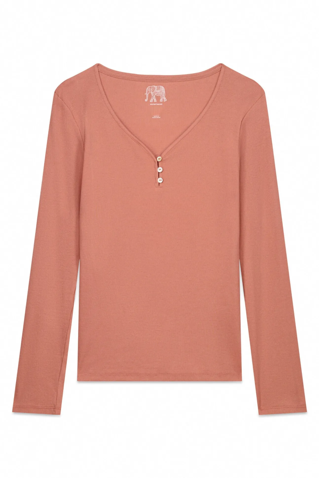 T-shirt de padeiro de algodão marrom