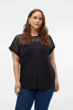 T-shirt de renda plus size