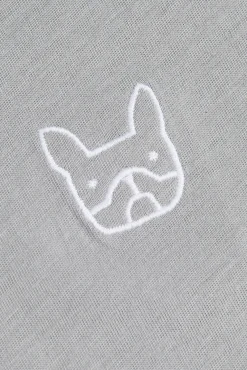 T-shirt estampado de cachorro de manga manga