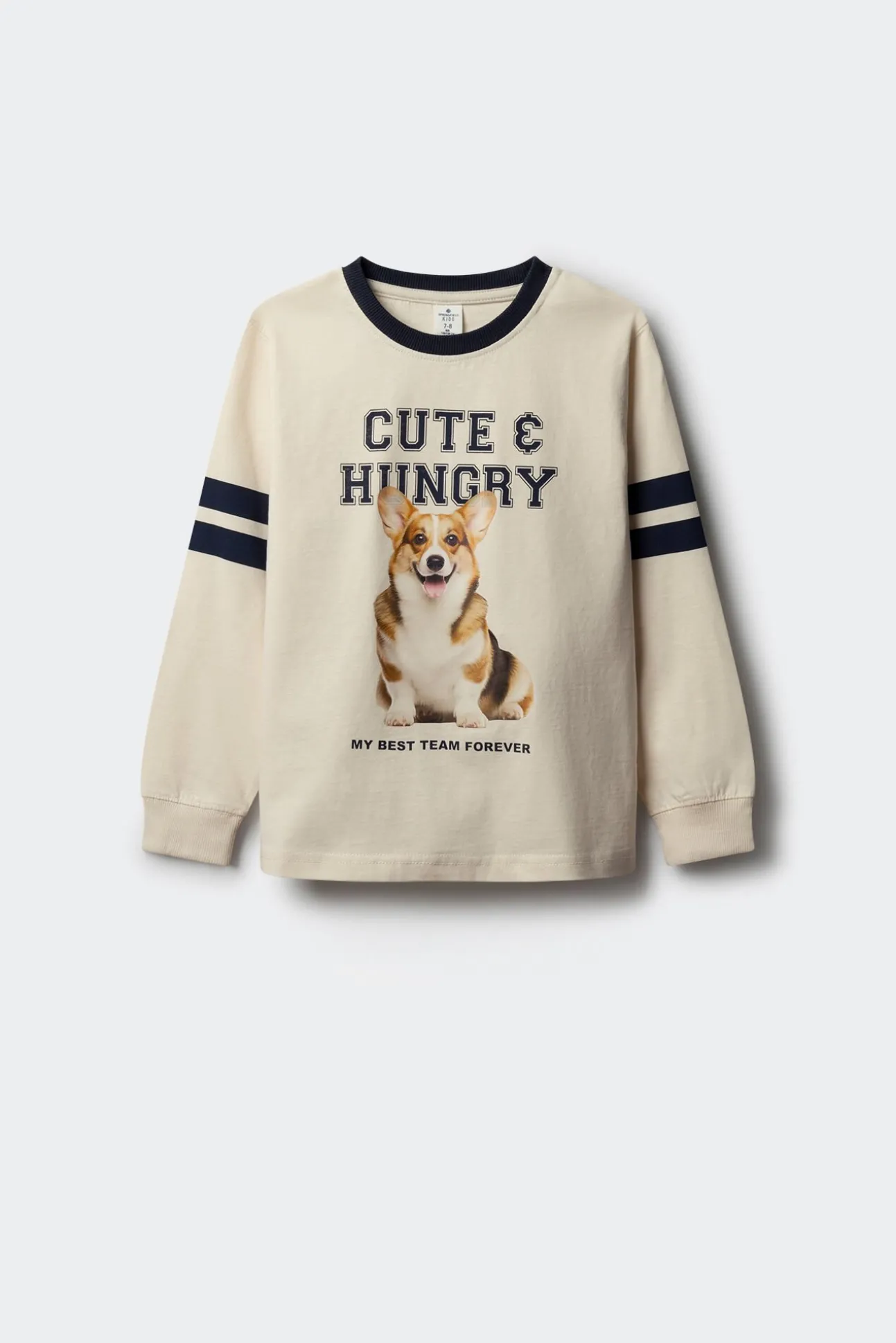 T-shirt feminina de manga comprida Varsity Dog