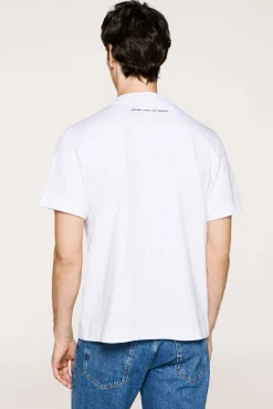 T-shirt manga com estampa 100% algodão orgânico