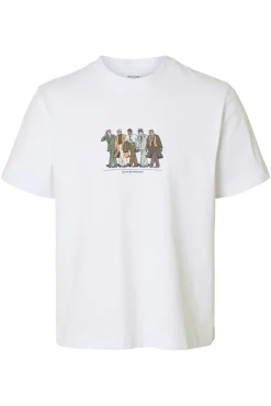 T-shirt manga com estampa 100% algodão orgânico