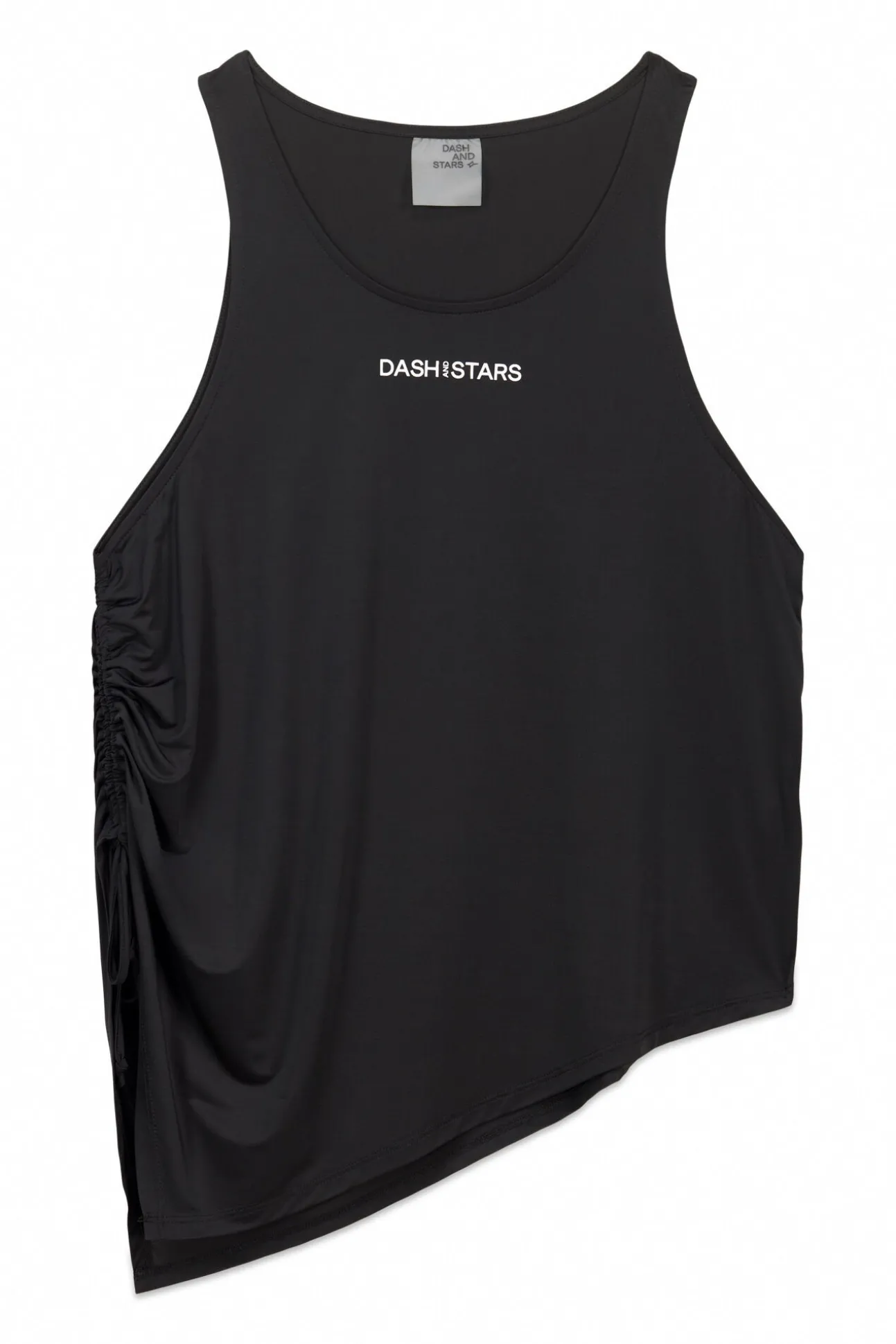 T-shirt preto assimétrico halter