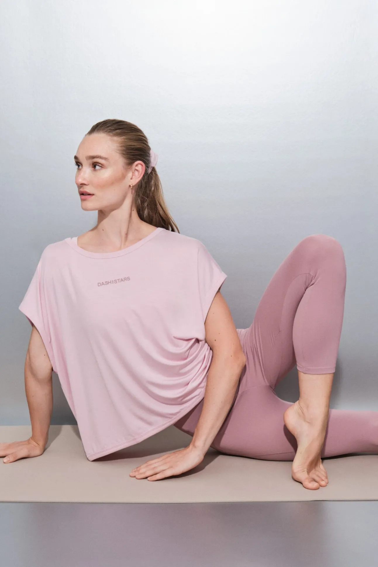 T-shirt rosa de tecido extrassuave