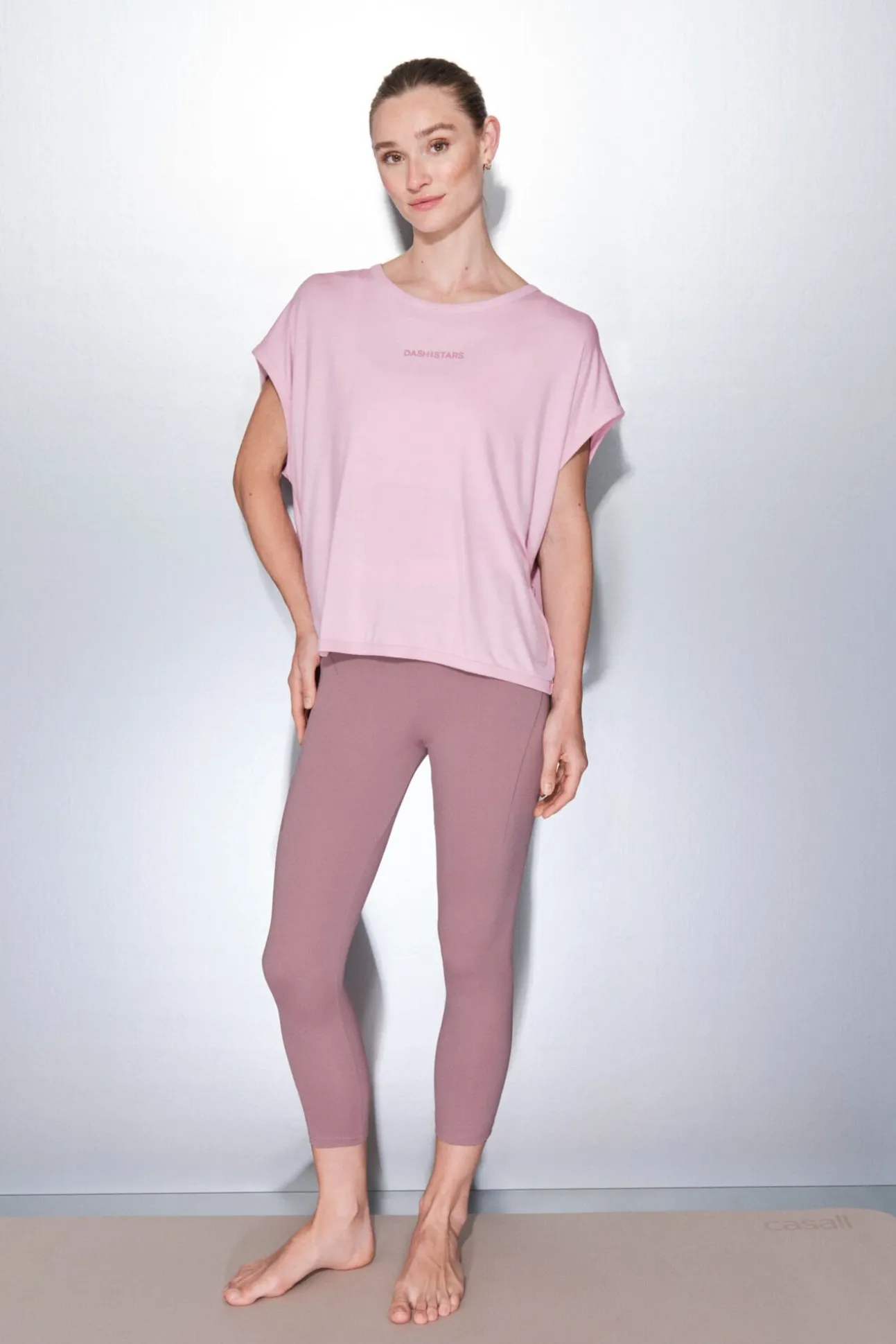 T-shirt rosa de tecido extrassuave