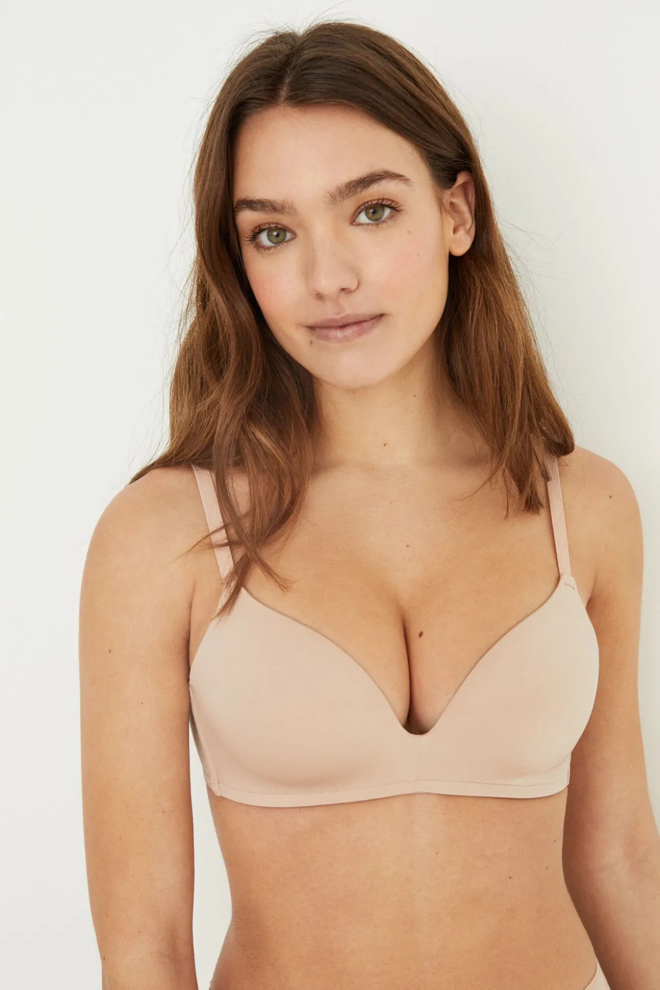UNIQUE Soutien triangular push-up microfibra