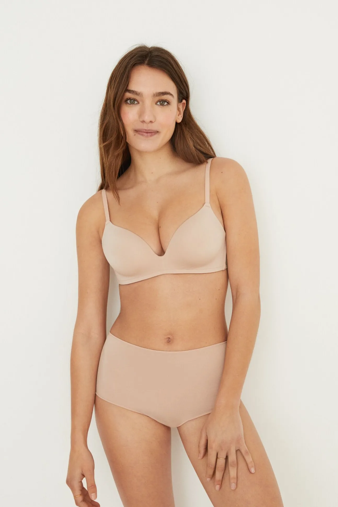 UNIQUE Soutien triangular push-up microfibra