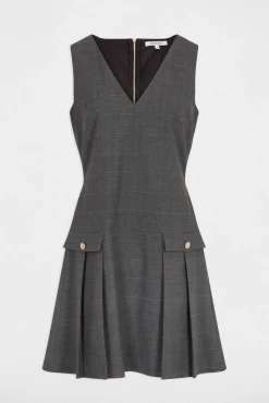 Vestido avental ajustado