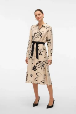 Vestido camisa esvoaçante