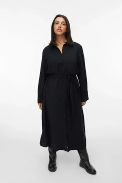 Vestido camisa midi plus size
