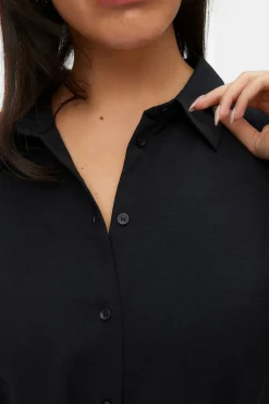 Vestido camisa midi plus size